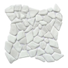 Hot Glass Glazed White Pebble Mosaic 1003254