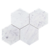  Carrara White Mosaic Honed 6" Hexagon