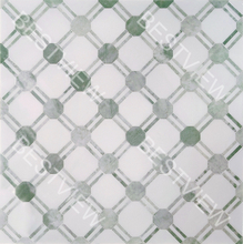 Thassos with New Green Marnle Waterjet Mosaic 001307