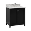 Coltrane 30-in Vanity Combo in Dark Espresso with 1in Thichness Authentic Italian Carrara Marble Top - V1.0