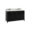 Coltrane 60-in Vanity Combo in Dark Espresso with 1in Thichness Authentic Italian Carrara Marble Top - V1.0