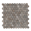 Gray Cloud Marble Mosaic Polished 1" Hexagon