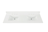 73-in Pure White Quartz Double Sink Bathroom Vanity Top ( Snow White)