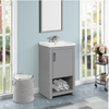 Bruce 18-in Vanity Combo In Light Gray with Crushed Marble Top 