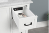 Rhoda 30-in Vanity in White with 1in Thichness Authentic Italian Carrara Marble Top