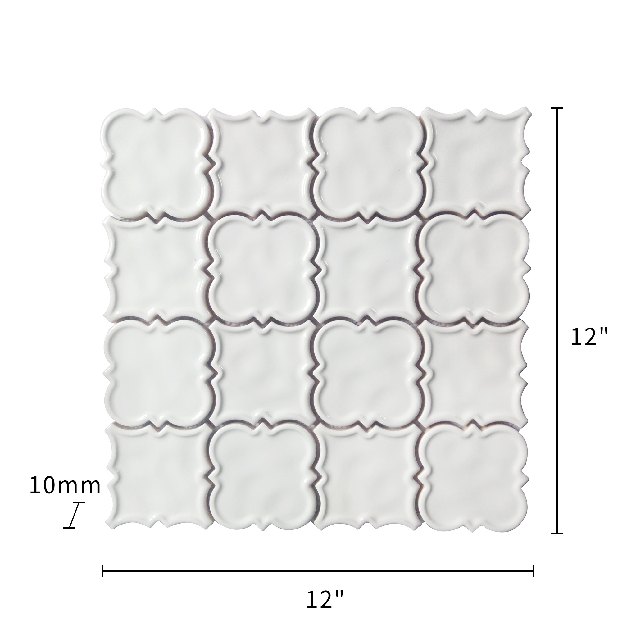 White Ceramic Mosaic Square