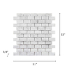  Carrara White Mosaic Polished 1"×2" Brick