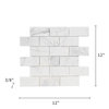 Calacatta White Marble Mosaic Polished 2"×4" Brick