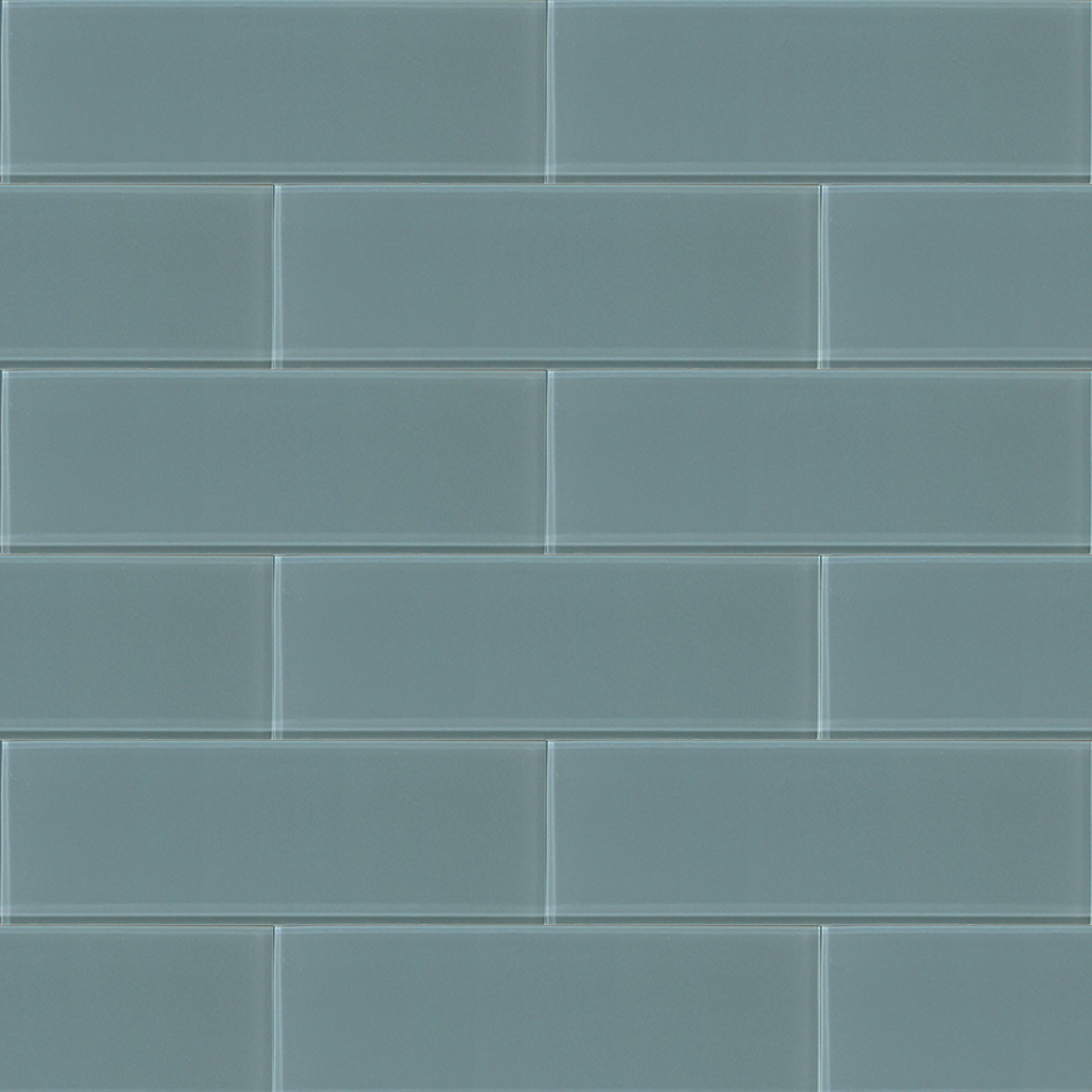  Azure Block Glass Tile 4"x12"