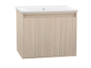 Mena 24 -in Vanity Natural Wood With Porcelain Top