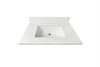 31-in Swan White Sintered Stone Single Sink Bathroom Vanity Top 