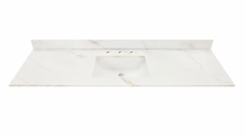 73-in Calacatta Gold Sintered Stone Single Sink Bathroom Vanity Top 