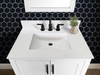 31-in Crystal White Engineered Marble Single Sink Bathroom Vanity Top