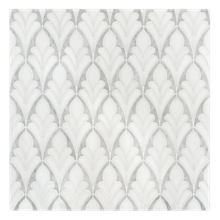 Carrar And Thassos Whiter Floral Waterjet Mosaic