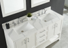 73-in Calacatta Quartz Double Sink Bathroom Vanity Top