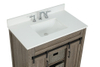 49-in Pure White Quartz Single Sink Bathroom Vanity Top ( Snow White)