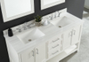 61-in Dolomiti Bianco Sintered Stone Double Sink Bathroom Vanity Top 