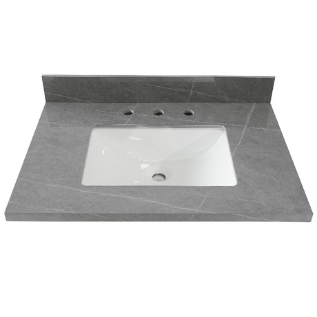 31-in Storm Gray Sintered Stone Single Sink Bathroom Vanity Top 