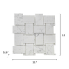 Calacatta White Mosaic Polished Basketweave