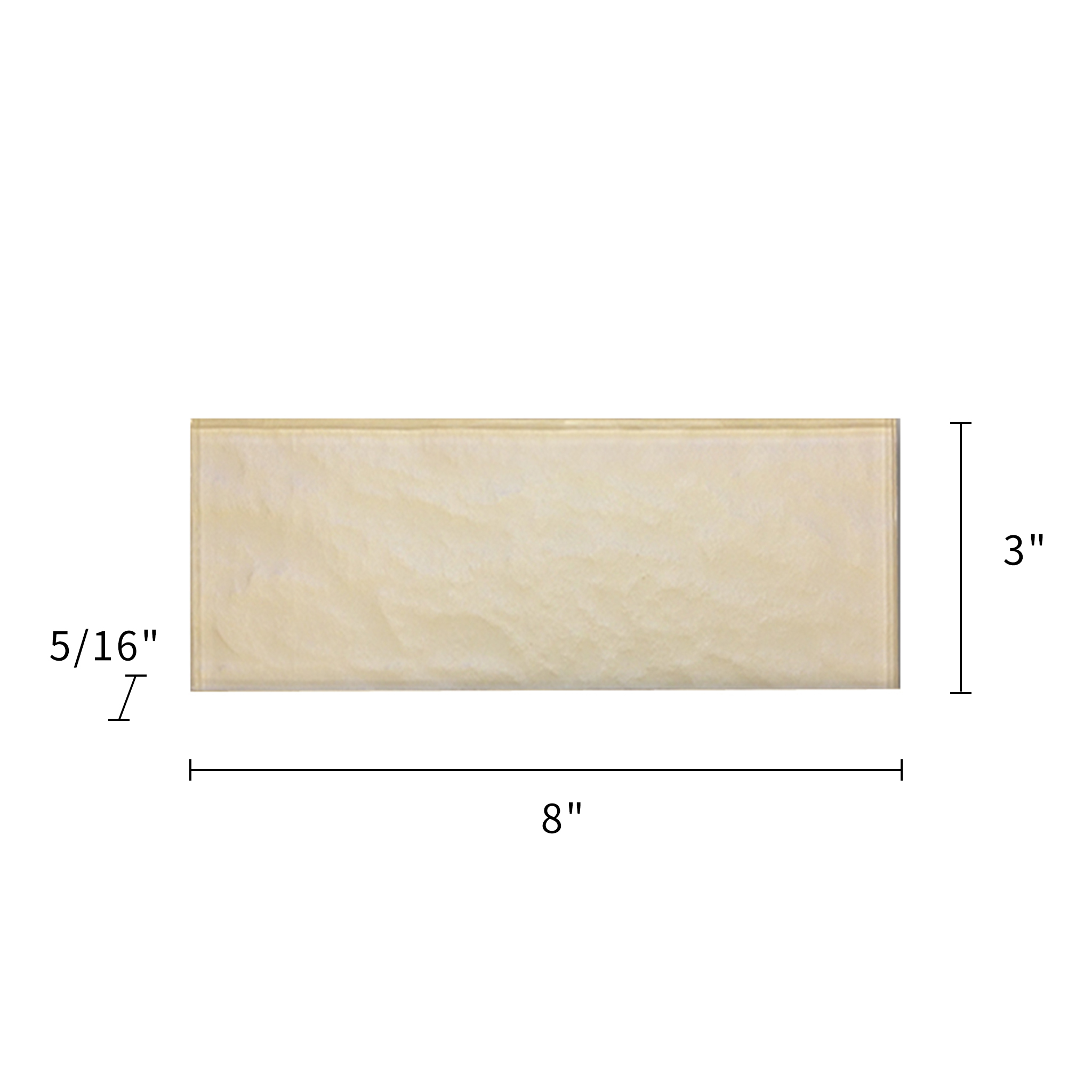 Champagne Glass Tile 3"x8" 