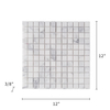  Oriental White Marble Mosaic Polished 1"×1" 