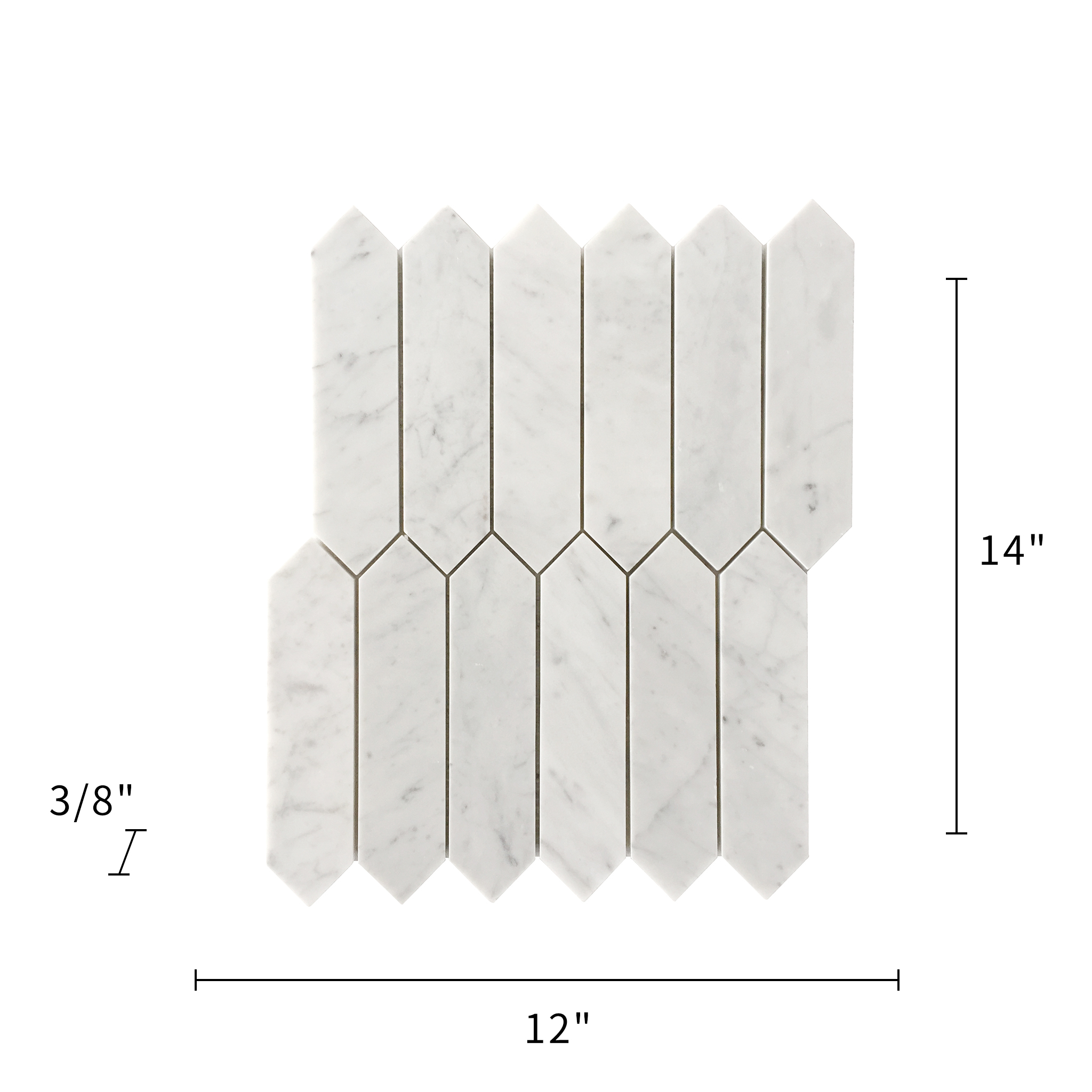 Carrara White Mosaic Polished 2