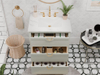 Yulan 30.5 -in Vanity Combo Green With White Quartz Top