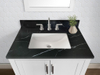 31-in Shakespeare Black Quartz Single Sink Bathroom Vanity Top