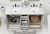 Beckville 60-in Vanity Combo Natural Wooden with White Quartz Top 