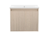 Mena 24 -in Vanity Natural Wood With Porcelain Top