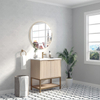 Moyers 30-in Vanity Combo Light Wooden with white Porcelain Top