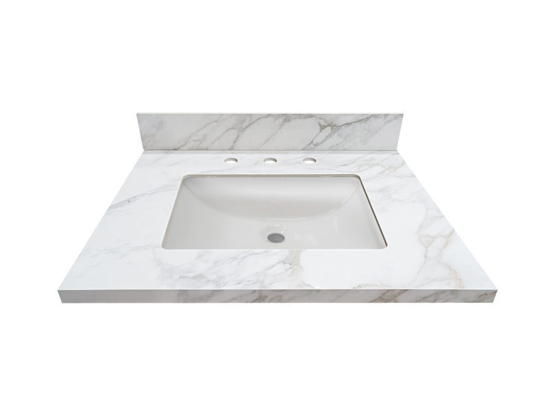 25-in Staturio Gold Sintered Stone Single Sink Bathroom Vanity Top 