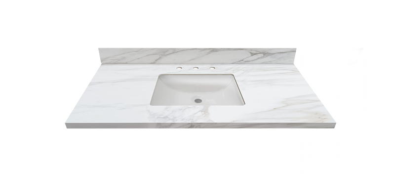 49-in Staturio Gold Sintered Stone Single Sink Bathroom Vanity Top 