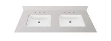 61-in Brookvale Quartz Double Sink Bathroom Vanity Top