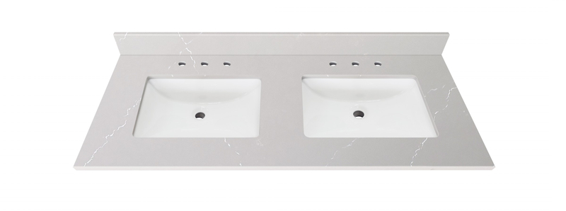 61-in Brookvale Quartz Double Sink Bathroom Vanity Top