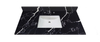 43-in Mersey Black Quartz Single Sink Bathroom Vanity Top