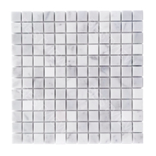 Carrara White Marble Mosaic 1"×1" Polished 