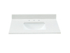 31-in Meridian White Engineered Marble Single Sink Bathroom Vanity Top ( Meridian White)