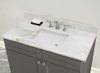 49-in Arabescato Marble Single Sink Bathroom Vanity Top ( Jazz White)