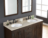 61-in Beige/Polished Desert Gold Granite Double Sink Bathroom Vanity Top
