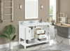 Manhattan 48-in Dove White Single Sink Bathroom Vanity with Carrara White Natural Marble Top- V1.0