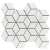 White Rhombus Satin Glazed Pocelain Mosiac 000721