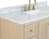 Salem 60-in Vanity Combo InNautre Wooden with Bianco Carrara Marble Top