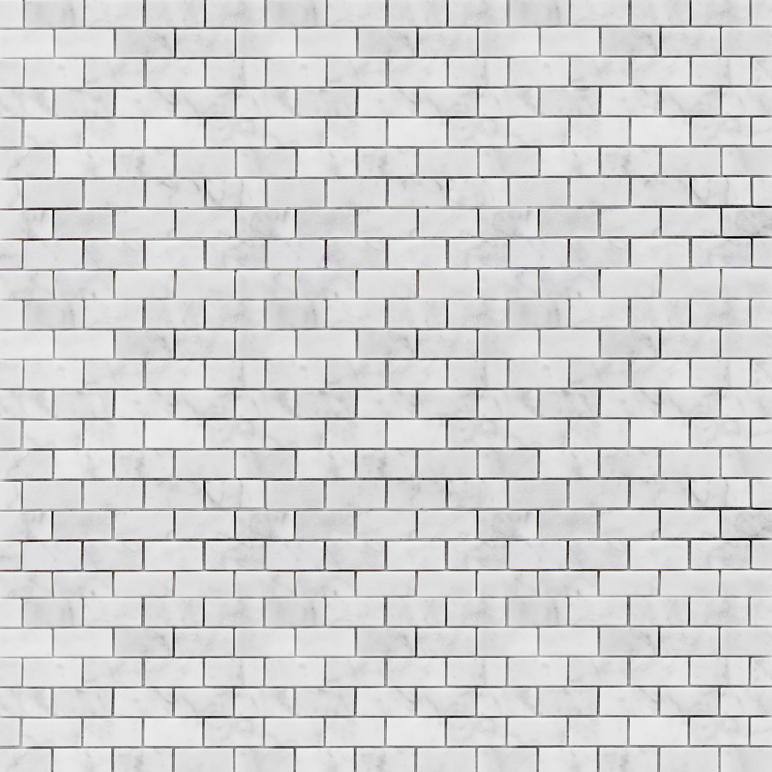  Carrara White Mosaic Polished 1"×2" Brick