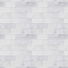 Oriental White Mosaic Polished 2"×4 " Bevel Brick Pattern 