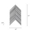 Zebra Marble Mosaic Polished 3"×6" Chevron