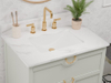Yulan 30.5 -in Vanity Combo Green With White Quartz Top