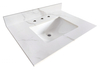31-in Calacatta Gold Sintered Stone Single Sink Bathroom Vanity Top 