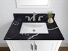 31-in Mersey Black Quartz Single Sink Bathroom Vanity Top