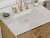 Waymart 30.5 -in Vanity Combo Brown Oak with White Quartz Top